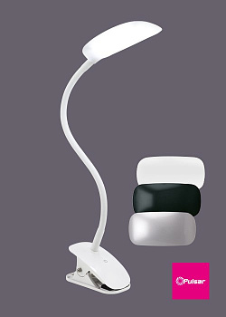 Светильник настольный LED ALT-316C3 10Вт белый со сменной панелью/PULSAR