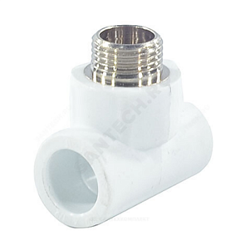 Тройник переходной Н.Р 25х1/2 (Valfex) БЕЛЫЙ