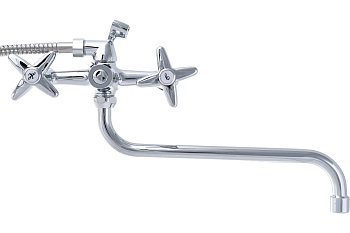 Смеситель Ledem ванна крест, латунь, керамическая кран-букса / L2320