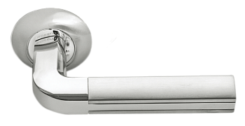 .Дверная ручка MORELLI MH-11 SN/CP "Мозайка", Белый никель/хром