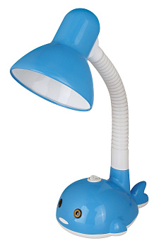 Светильник настол. Рыба-кит KD-389/40Вт/Е27/синий/Camelion