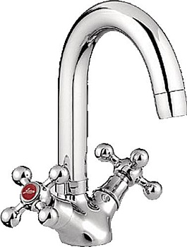 Смеситель умывальник LEDEME крест керамика L1119