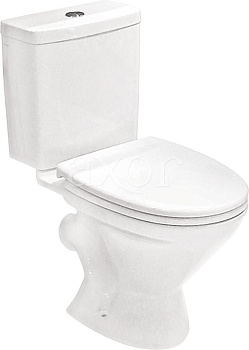 Унитаз-компакт "Лига" двухуровневая арматура  косой  выпуск 