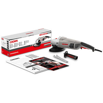 Угловая шлиф.машина CROWN CT13500-230S, Диаметр диска 230 мм, 2200 Вт 6500 об/мин., вес 5.4 кг.,	