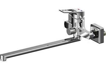 Смеситель для ванны с длинным изливом латунь, керамический картридж 35мм Atlantic Milardo ATLSBLCM10