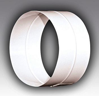 ПМ-100  Соединитель  100 мм металлический белый10ПМ