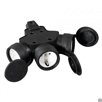 Розетка переносная 3-я с/з/16А/каучук/РА16-003