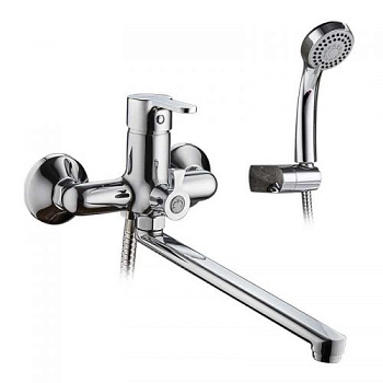 Смеситель LEDEME для ванны с длинным изливом, латунь, керамический картридж d=35 (300) /RL2203W