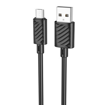 Кабель USB HOCO X88 USB - MicroUSB, 2.4А, 1 м, черный