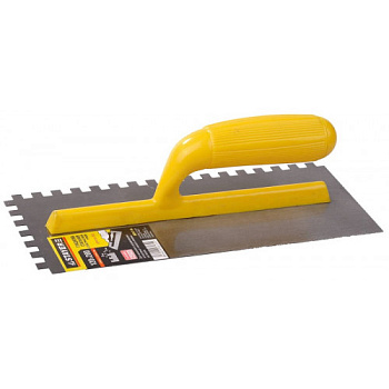 Гладилка STAYER Master 130х270мм, 8х8мм, штукатурная зубчатая нержавеющая пластиковая ручка/08012-08