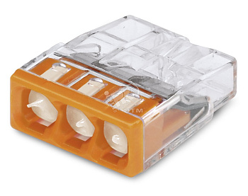 Клеммы  WAGO 2273-243 3*0,5-2.5мм/алюминий+медь(уп.100)