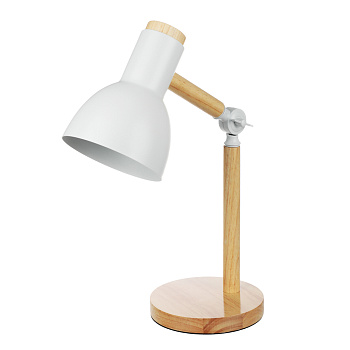 Светидьник настольный СТОКГОЛЬМ 49см Е27 60Вт дерево.металл.белый