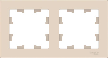 Рамка 2 постовая универсальная бежевая AtlasDesign