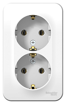 Розетка 2-я с/з наружная белая 16А BLANCA 