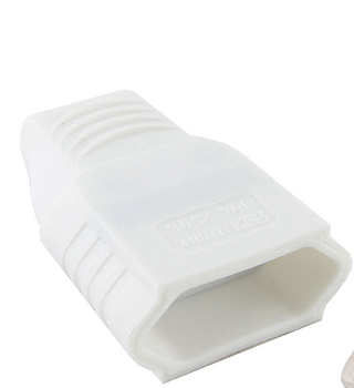 Кабельная розетка 2П 10А под плоскую вилку белая/SQ1806-0091