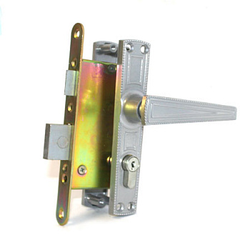 Замок врезной с ручками ЗВ-4-3.01Зенит/Димитровград/никель 