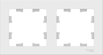 Рамка 2 постовая универсальная белая AtlasDesign