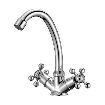 Смеситель для умывальника, латунь, керамическая кран-букса DUPLEX Milardo