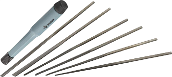 Набор ЗУБР "МАСТЕР": Надфили с зажимной пластмассовой ручкой, 7предметов/16053-H6