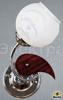 Светильник настенный 11138/1W Е27 40W хром/коричневый