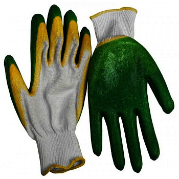 Перчатки х/б  2-ой облив латэкс