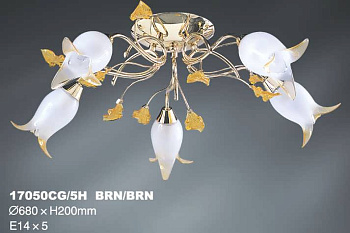 Люстра 17050CG/3H BRN/BRN