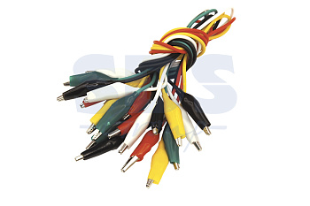 Зажимы «крокодил» 5 А 40 мм с проводом 10 пар REXANT/16-0036