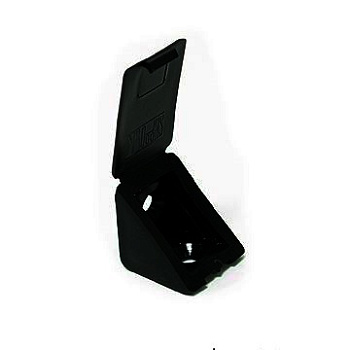 Уголок крепежный с крышкой ПВХ черный