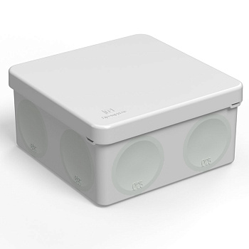 Коробка распаячная наружная прямой монтаж 100х100х50 IP66/Промрукав/серый