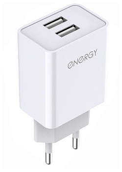 Сетевое зарядное устройство Energy ET-24, 3 USB, Q3.0 разъёма, цвет - белый