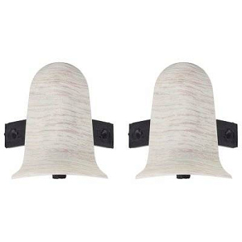 Угол наружный к плинтусу 55мм дуб пепельный 210