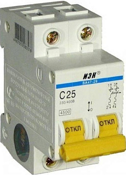 Автомат 2 полюсный 25А ИЭК/ВА47-29