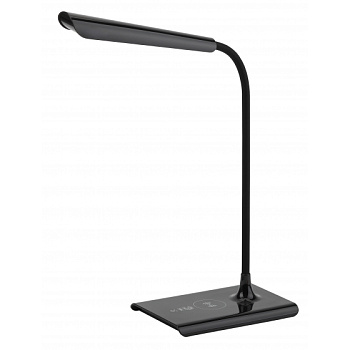 ЭРА NLED-474-10W-BK черный настольный светильник с беспроводной зарядкой для  iPhone 5 и выше