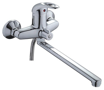 Смеситель LEDEME для ванны с длинным изливом, цинк, керамический картридж d=35 /L2202-B