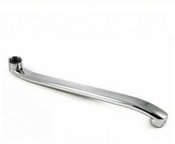 Излив для ванны S- образный трубчатый плоский 30 см Евро с аэратором  MKP20707 