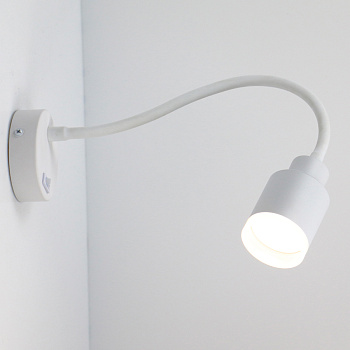 Бра на гибком основании белый Сказка/GU10/IP20/General