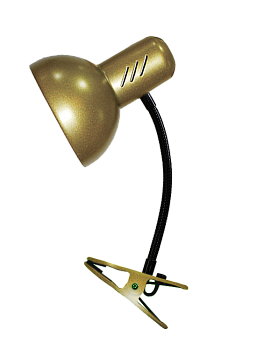 НТ2077С Настольный светильник серебро прищепка Е27 60Вт