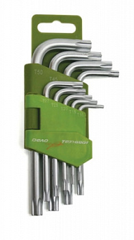 Набор ключей TORX 9 шт с отверстием ДТ(Т10-Т50)/563591