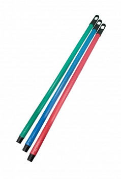 Черенок для швабры с резьбой металлический 120см