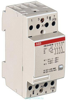 Контактор ABB ESB 24-40 24А 220V АС/DC/4НО****