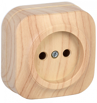 Розетка наружная 1-я б/з сосна/GLORY/IEK