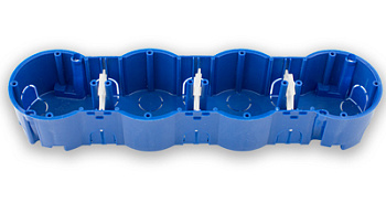 Коробка 4-я установочная в бетон 278х66х47мм IP20 