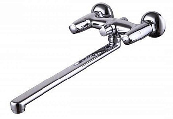 Смеситель KAISER Topazl  для ванны с длинным изливом, латунь,керамическая кран-букса ( 350 мм)/17155