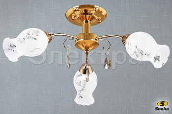 Светильник потолочный 12583/3B E14 40W белый/золото