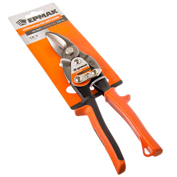 ЕРМАК Эксперт Ножницы по металлу, левый рез 250мм CR-V/664-080