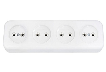 Колодка 4-я без земли наружная АБС пластик/РА16-246