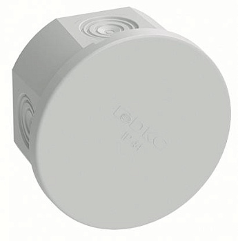 Коробка распаячная наружная  d80мм 40мм с кабельными вводами, IP44 4 ввода  DKC***