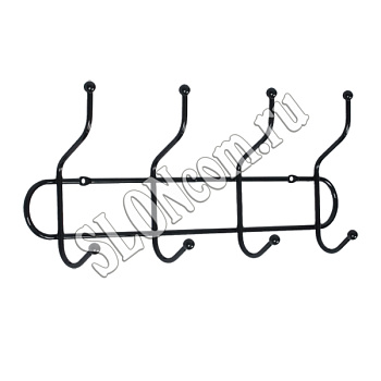Вешалка настенная "Дружба 4" 36*15*6см , черный мет ВН319ч