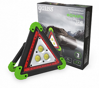 Gauss Фонарь автомобильный 15W 800Lm аккум, PowerBank GF802