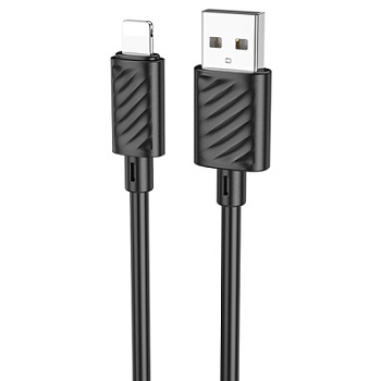 Кабель USB HOCO X88 USB - Lightning, 2.4А, 1 м, черный